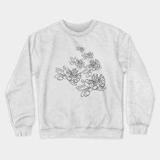 Single line artwork flowers, botanical design Crewneck Sweatshirt